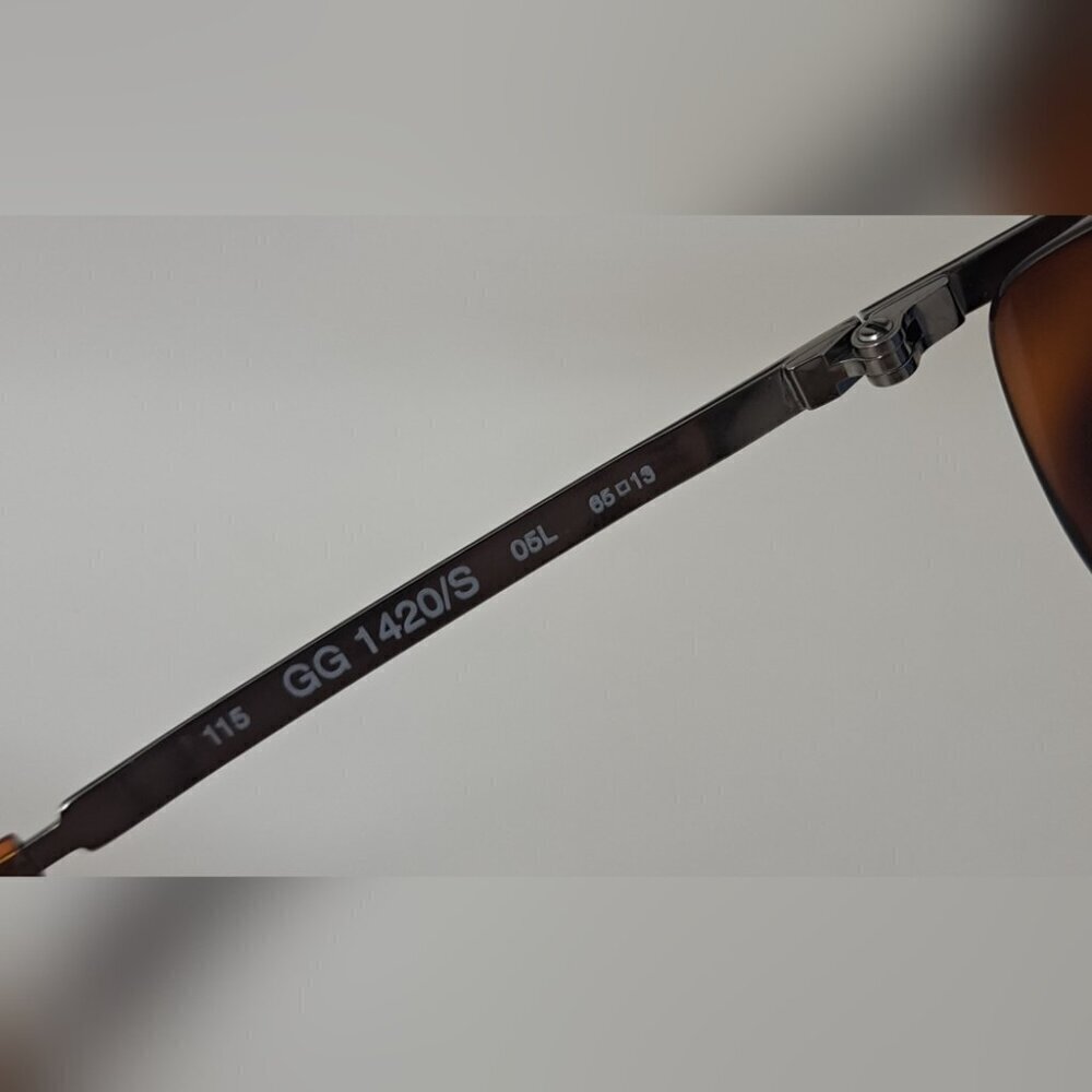 NWT Gucci Women's Sunglasses Vintage Y2K Wrap Havana Blue GG1420/S 65-13-115 - Picture 13 of 15